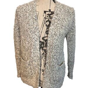 Cotton Emporium Cardigan Sweater Long Sleeve Open Front Chunky Soft Cozy Size S